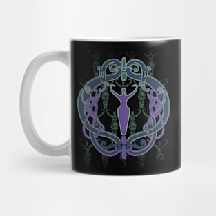 Celtic Goddess Symbol Ultraviolet Green Mug